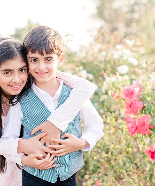 Anshu & Anshul Family | Heritage Rose Garden | San Jose