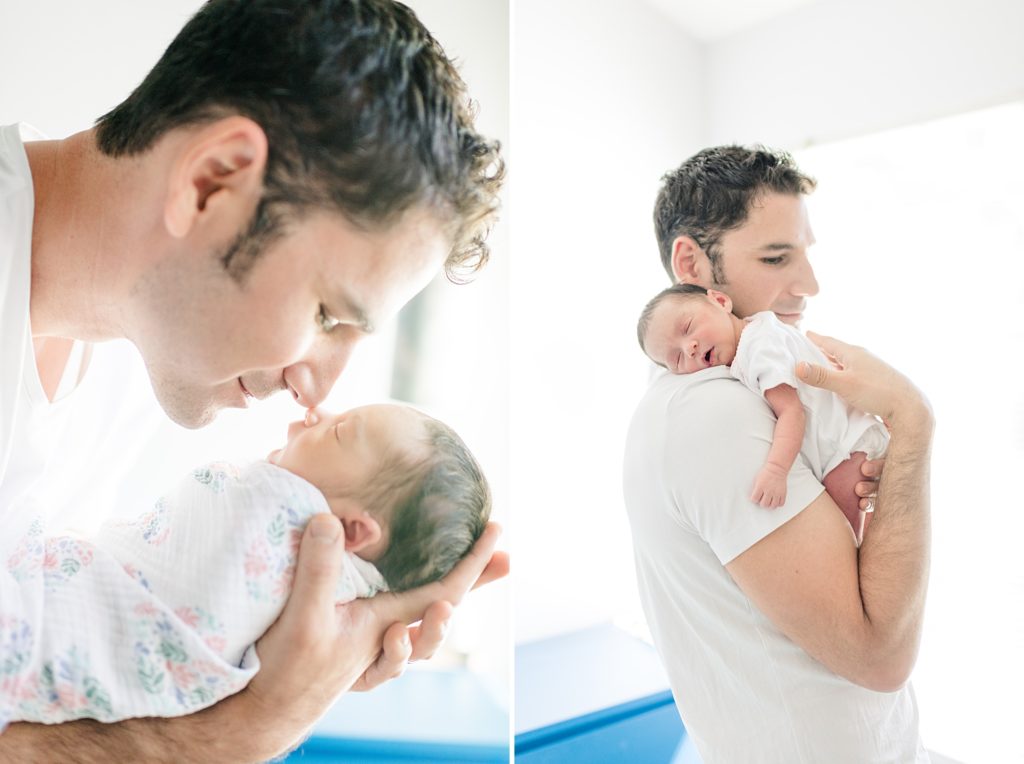 Baby girl lifestyle newborn session in San Jose