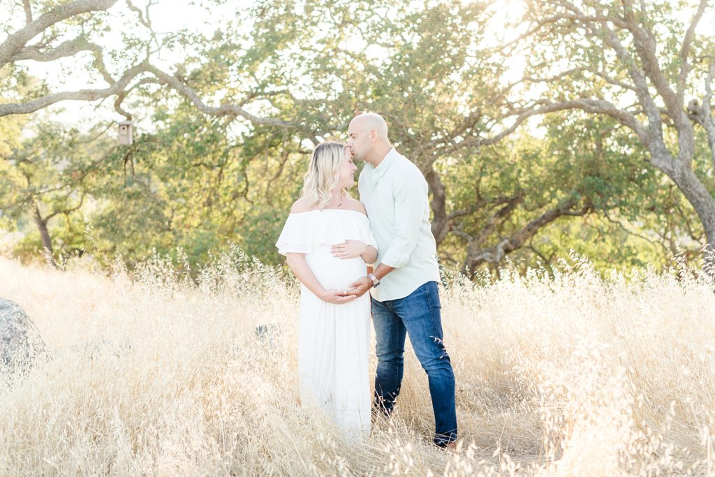 San Jose Summer Maternity session in White Dress