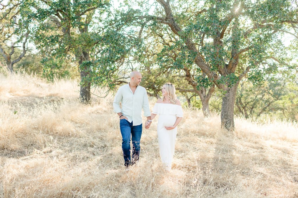 San Jose Summer Maternity session in White Dress