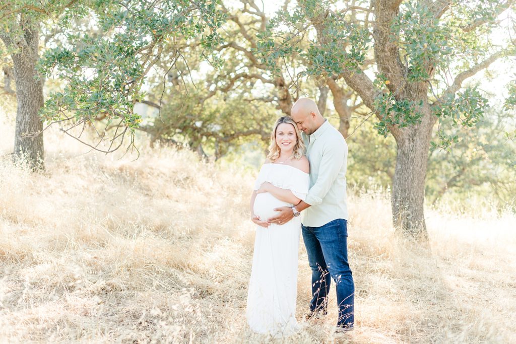 San Jose Summer Maternity session in White Dress