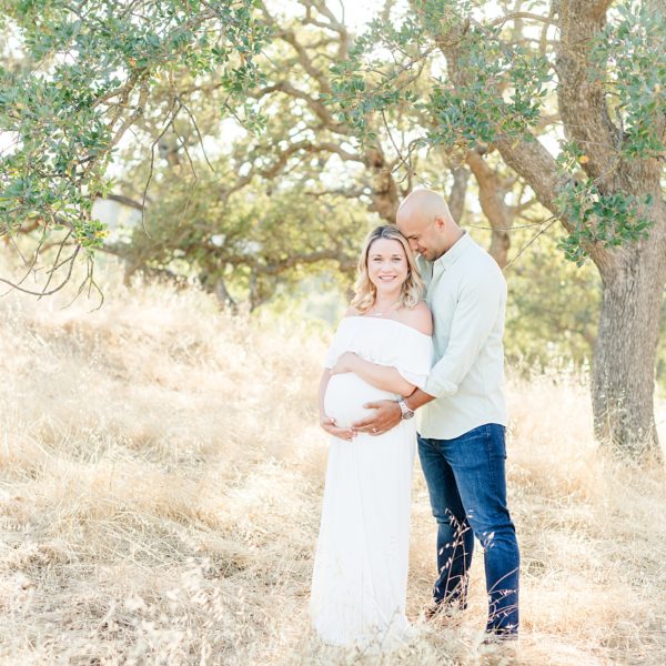 San Jose Summer Maternity session in White Dress