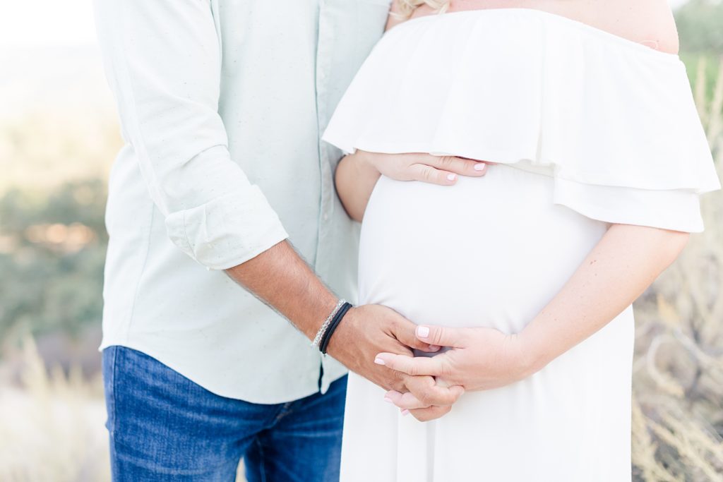 San Jose Summer Maternity session in White Dress