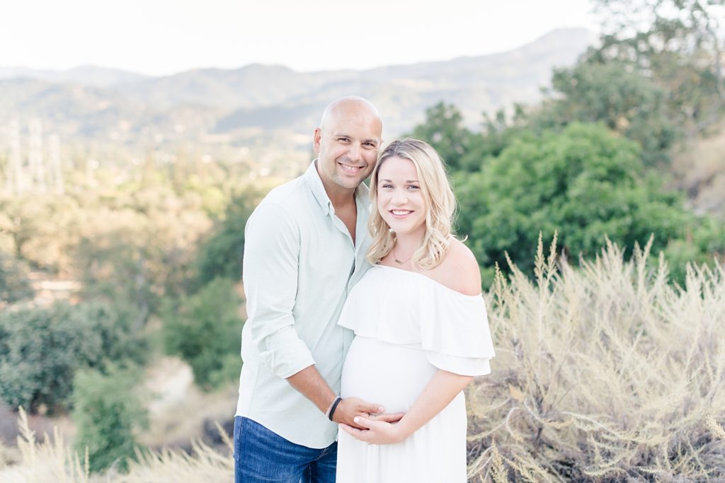 San Jose Summer Maternity session in White Dress