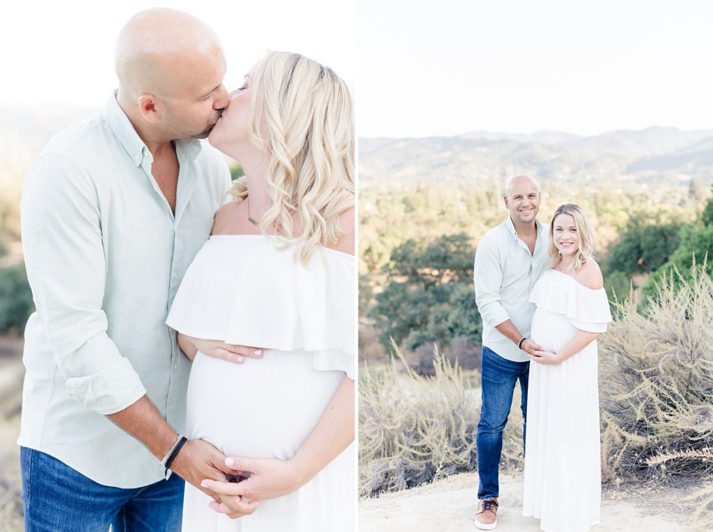 San Jose Summer Maternity session in White Dress