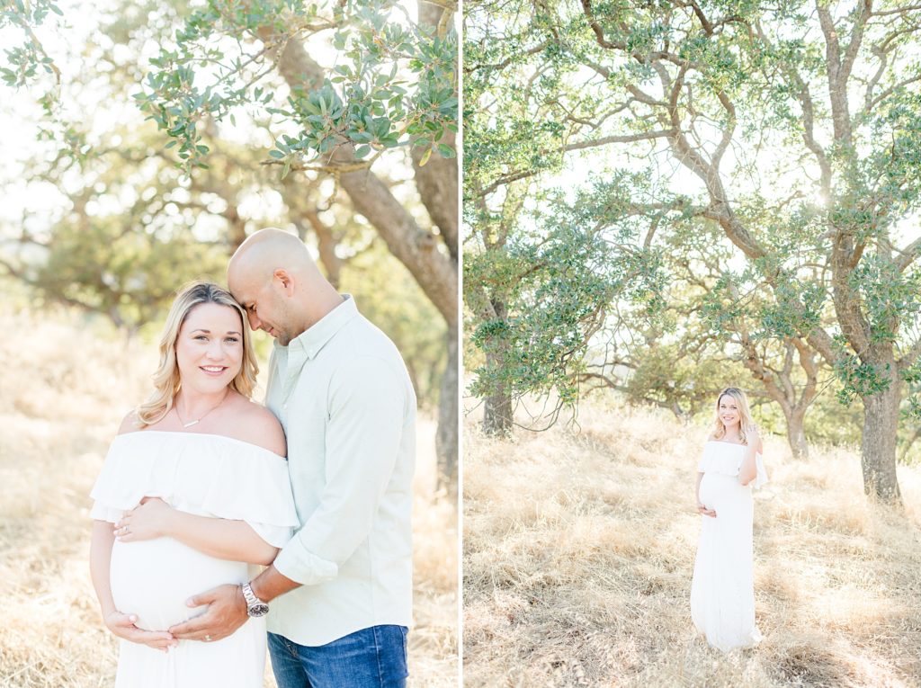 San Jose Summer Maternity session in White Dress