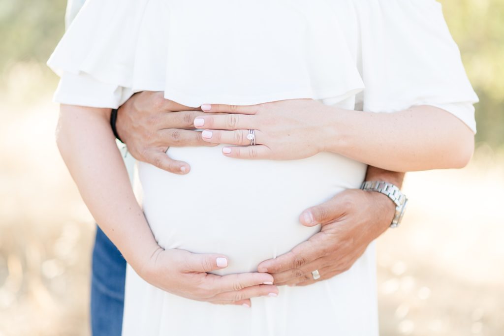 San Jose Summer Maternity session in White Dress