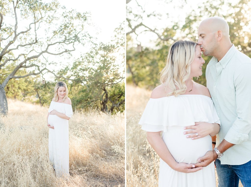 San Jose Summer Maternity session in White Dress