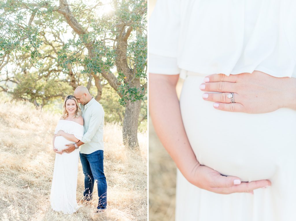 San Jose Summer Maternity session in White Dress