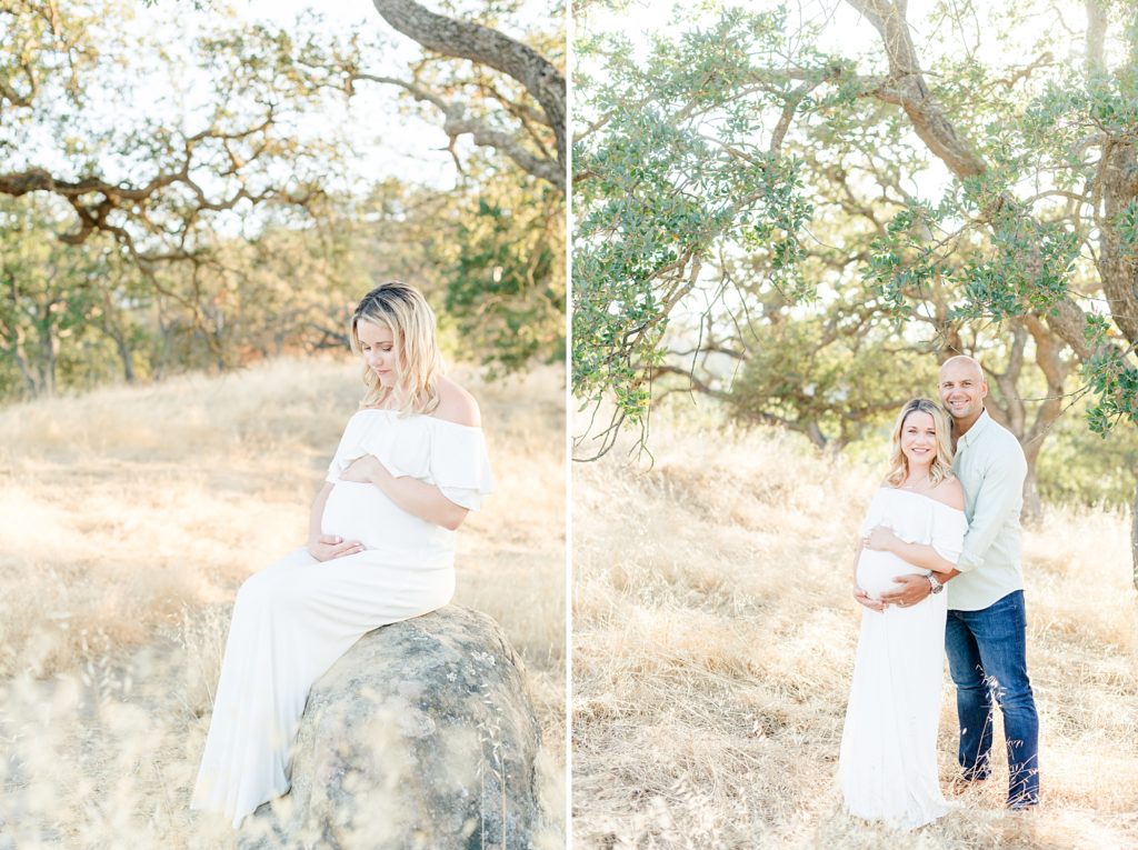 San Jose Summer Maternity session in White Dress