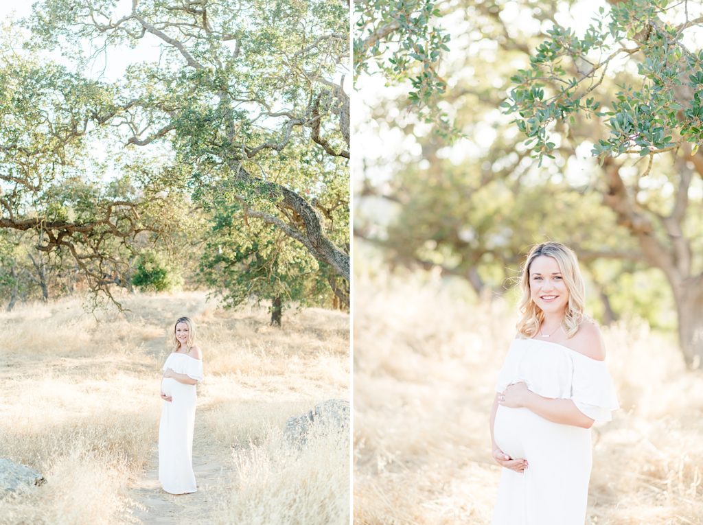 San Jose Summer Maternity session in White Dress