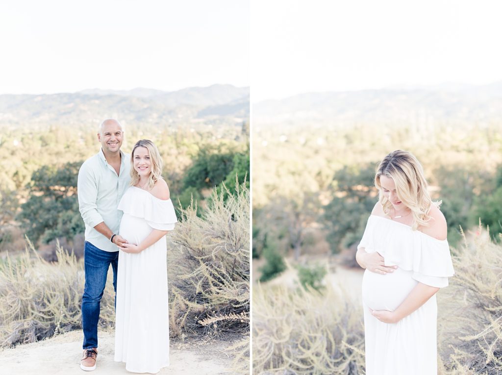 San Jose Summer Maternity session in White Dress