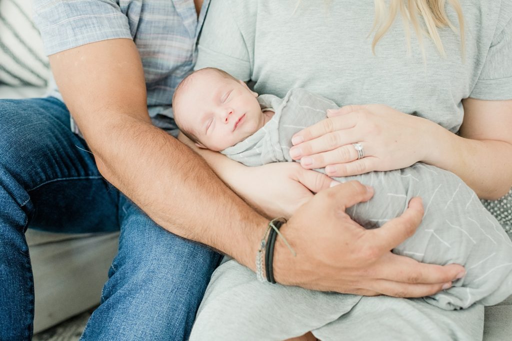 Los Gatos Light and Airy Newborn Photographer in Gender Neutral Nursery