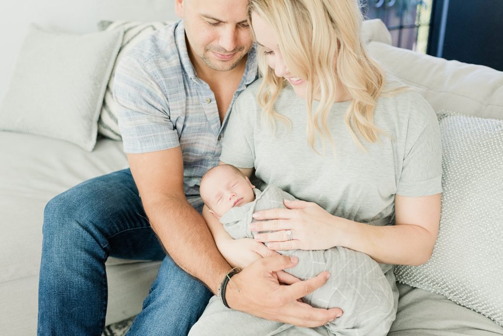 Los Gatos Light and Airy Newborn Photographer in Gender Neutral Nursery