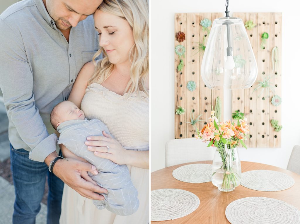 Los Gatos Light and Airy Newborn Photographer in Gender Neutral Nursery