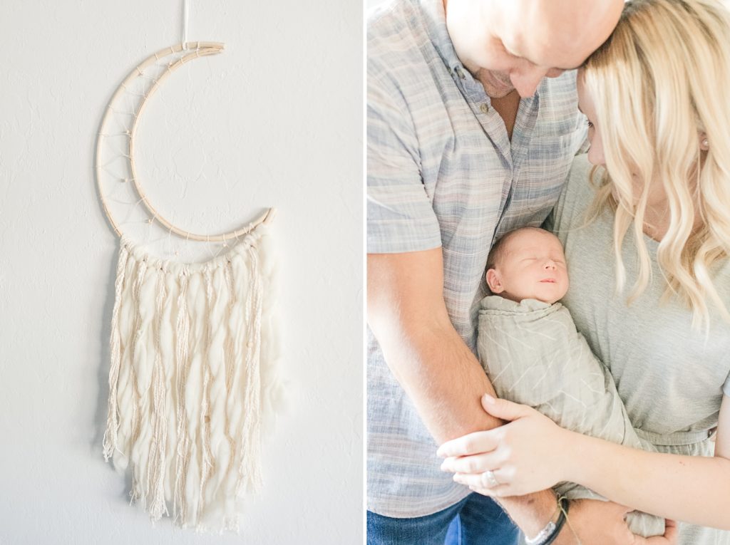 Los Gatos Light and Airy Newborn Photographer in Gender Neutral Nursery