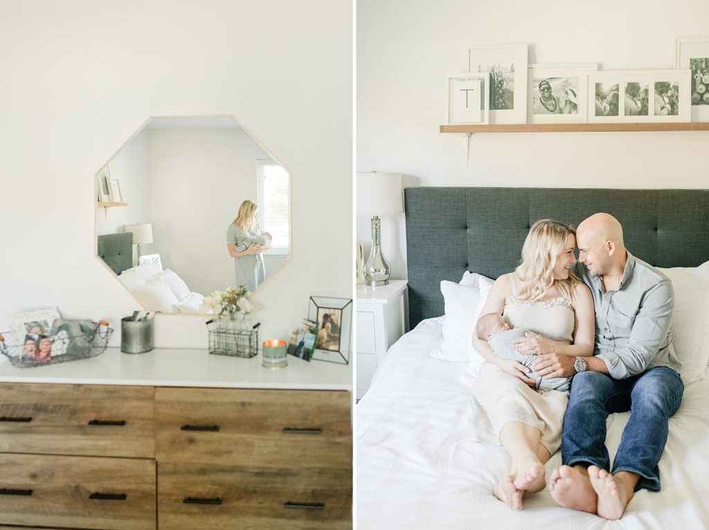 Los Gatos Light and Airy Newborn Photographer in Gender Neutral Nursery