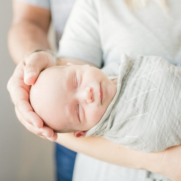Los Gatos Light and Airy Newborn Photographer in Gender Neutral Nursery