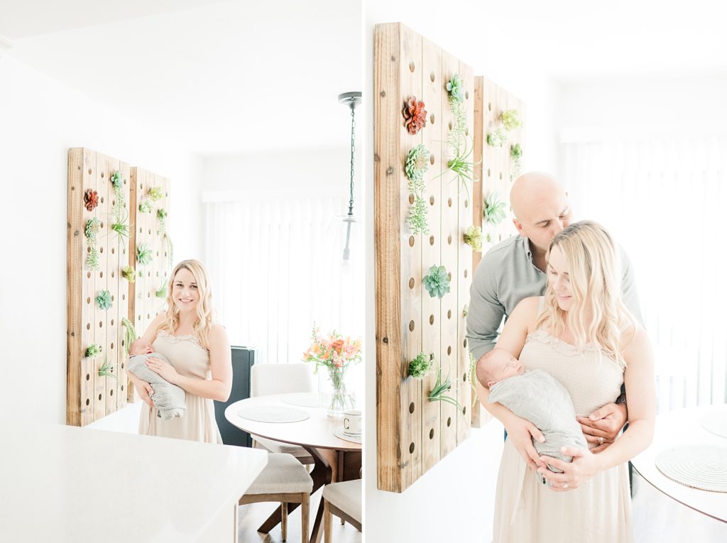 Los Gatos Light and Airy Newborn Photographer in Gender Neutral Nursery