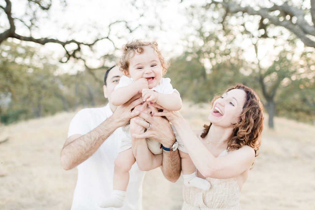 San Jose Outdoor family photoshoot with a baby