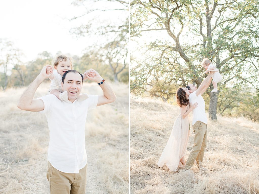 San Jose Outdoor family photoshoot with a baby