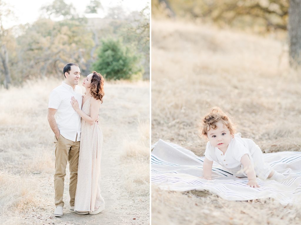 San Jose Outdoor family photoshoot with a baby