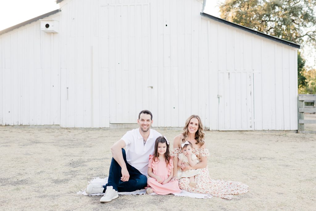 Family of four portraits