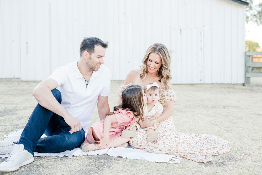 Family of four portraits