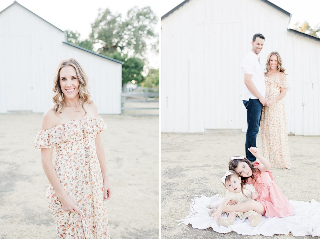 Family of four portraits