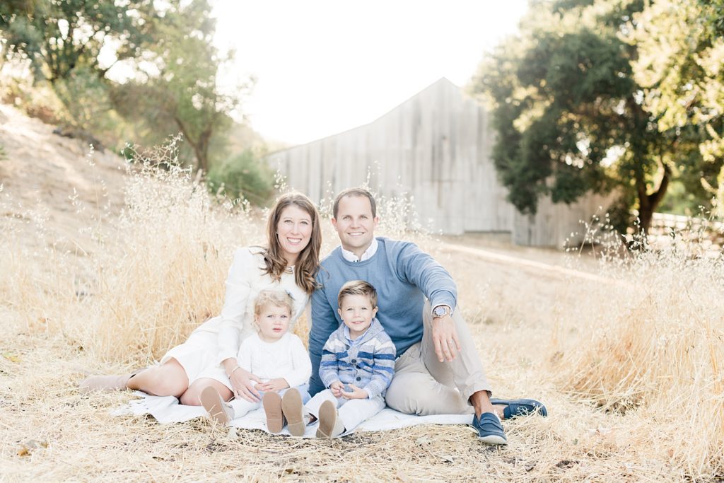 San Jose Fall family session white barn