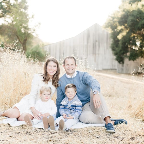 San Jose Fall family session white barn