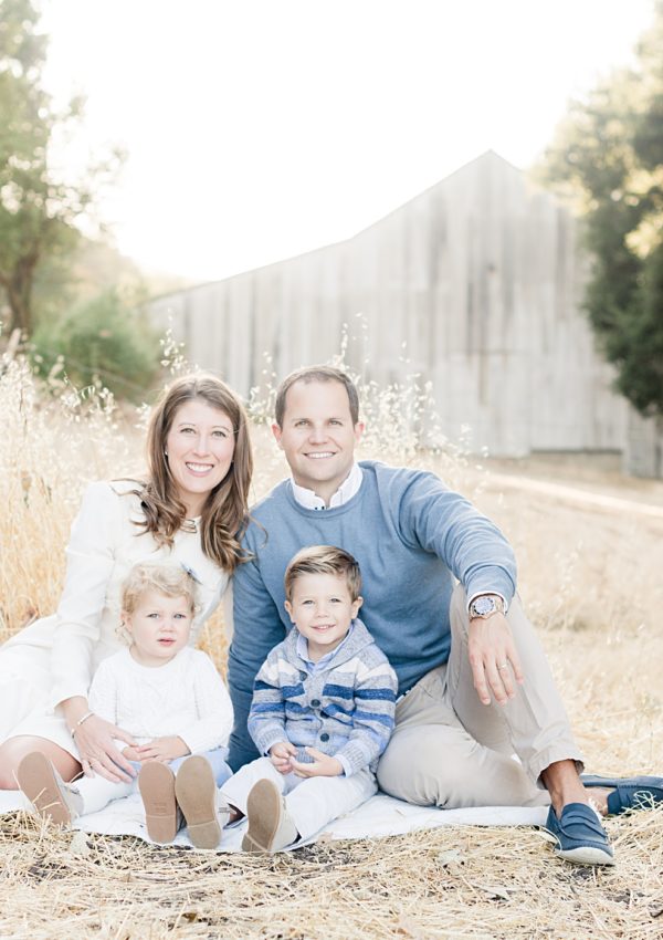 San Jose Fall family session white barn