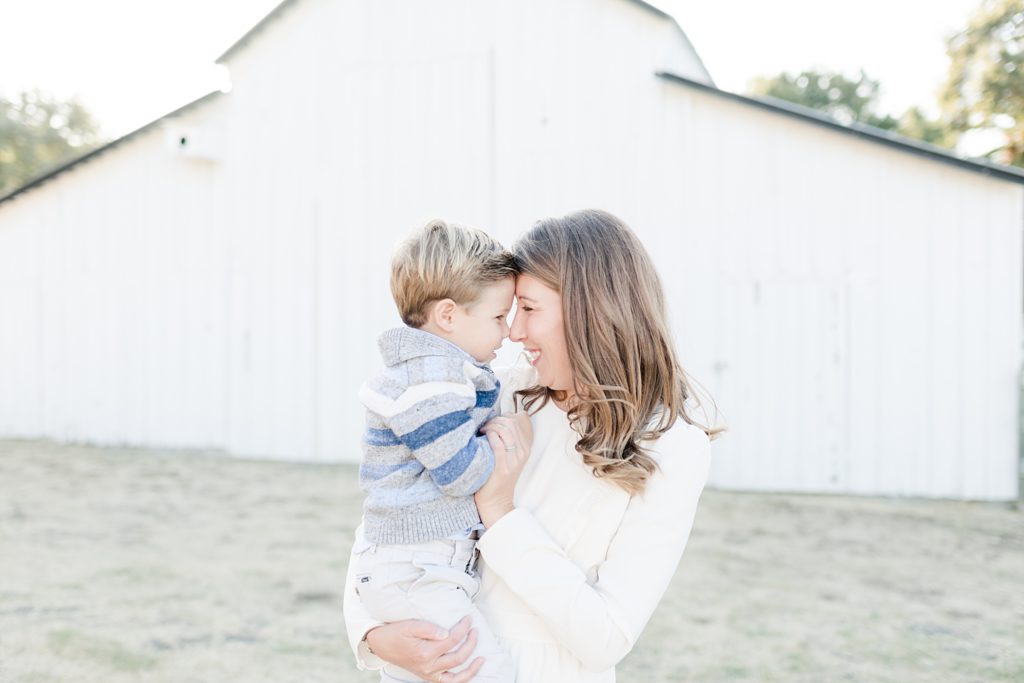 San Jose Fall family session white barn