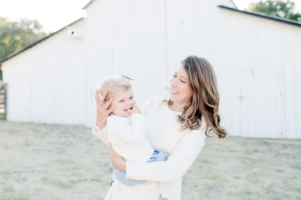 San Jose Fall family session white barn