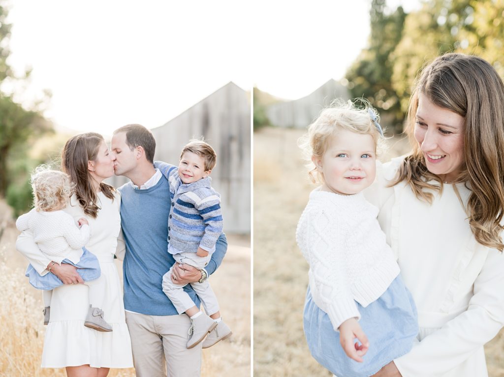 San Jose Fall family session white barn