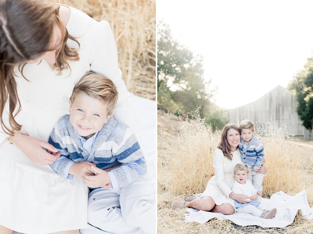 San Jose Fall family session white barn