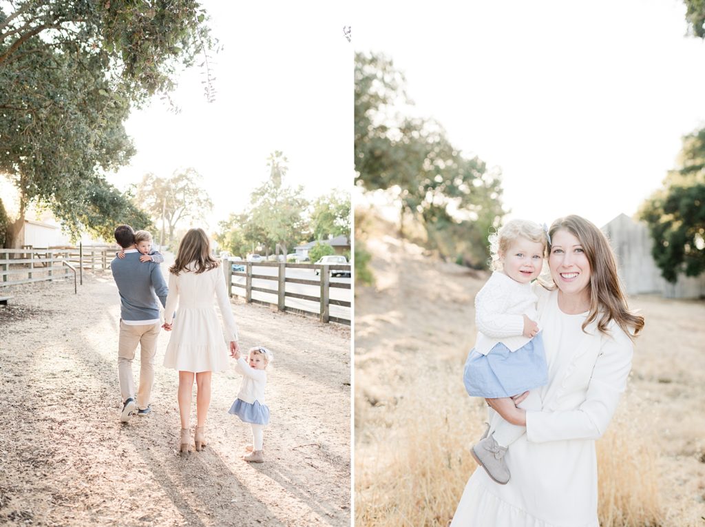 San Jose Fall family session white barn