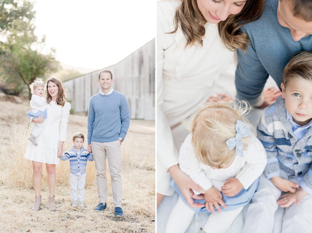 San Jose Fall family session white barn