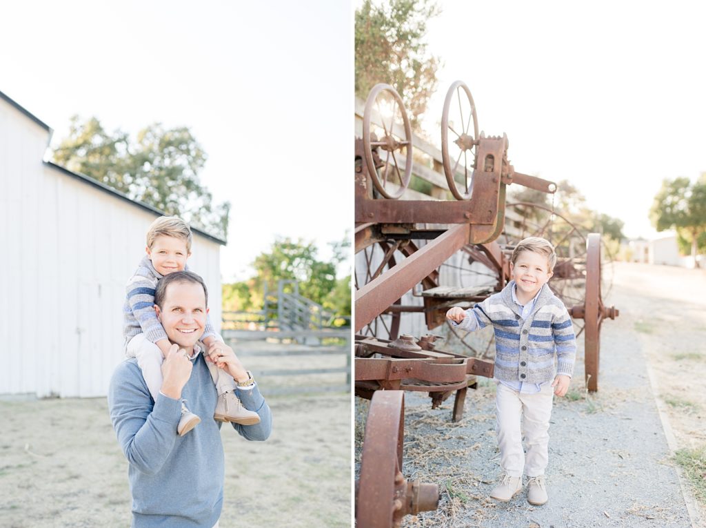 San Jose Fall family session white barn