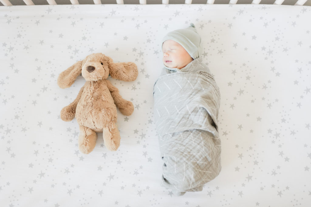 Los Gatos Light and Airy Newborn Photographer in Gender Neutral Nursery