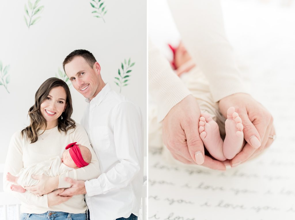 Christmas newborn photography