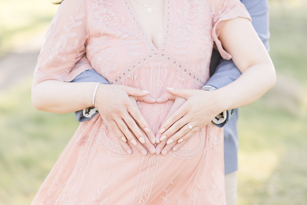 Bay Area Maternity Photography Pink Lace Dress