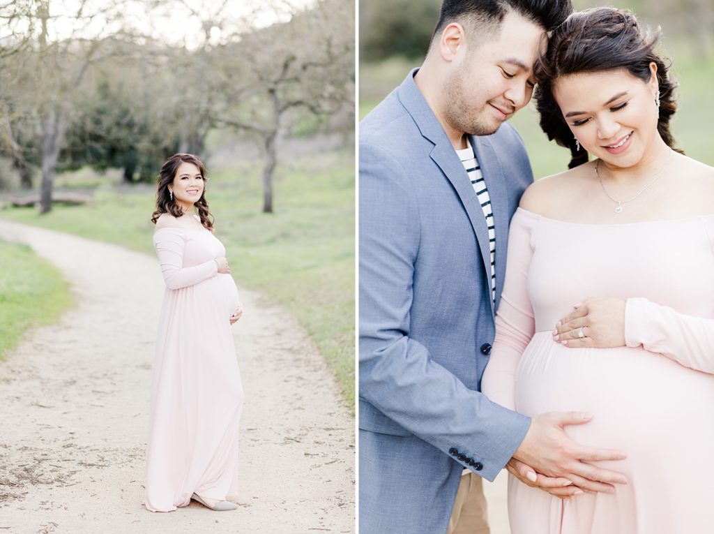 Bay Area Maternity Photography Pink Lace Dress