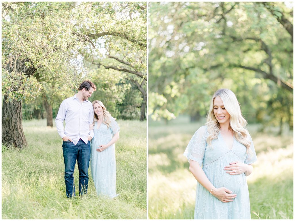 blue lace maternity dress