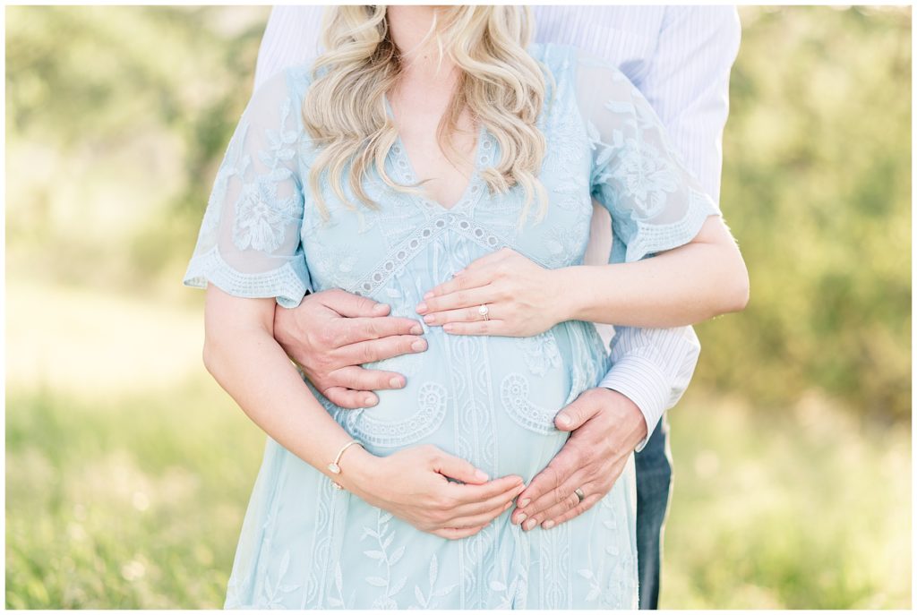 blue lace maternity dress