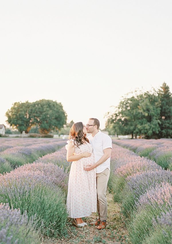 Bay Area Lavender Field Maternity Session